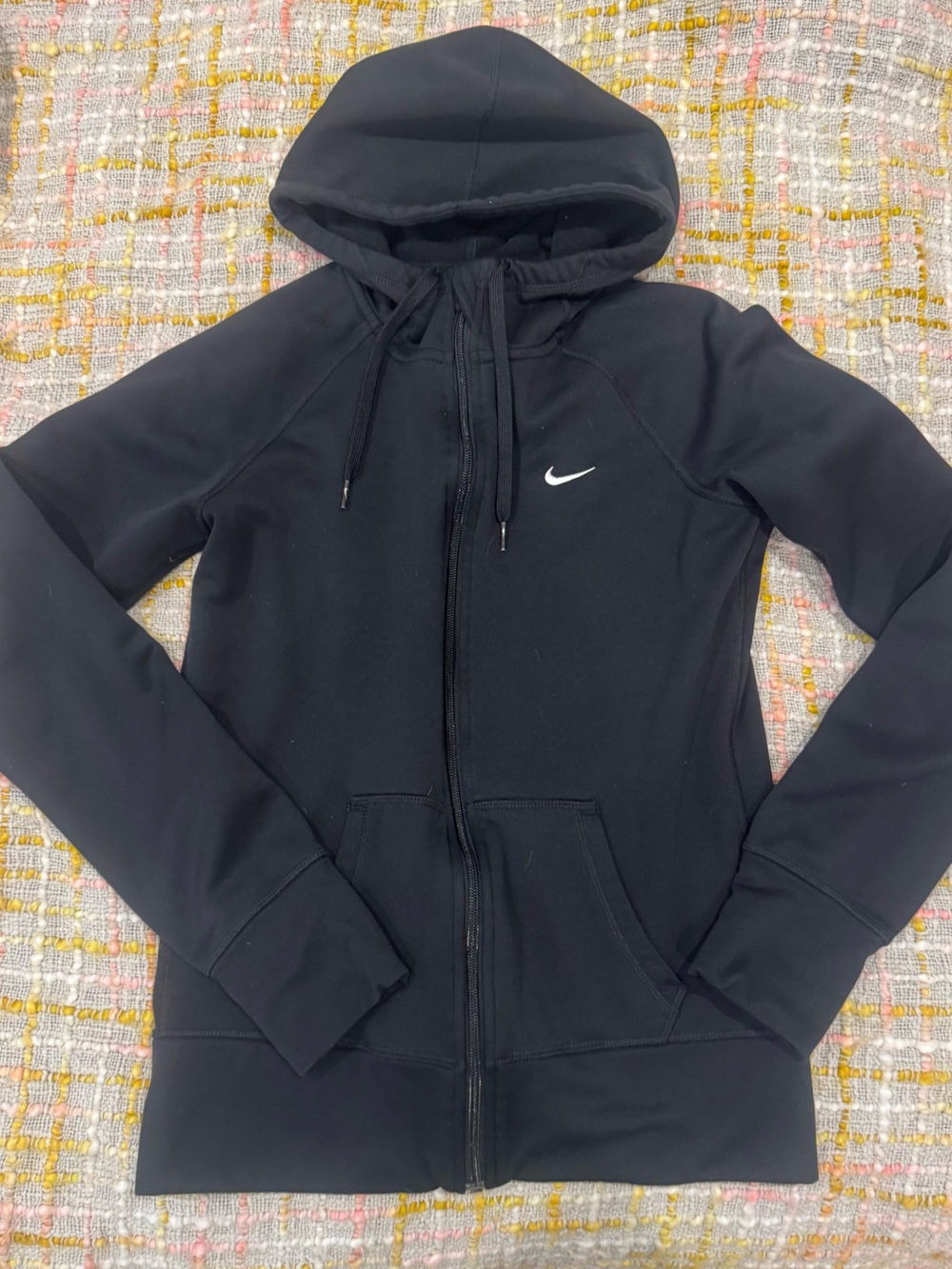 Nike Black Women's Full-Zip Bomber Hoodie Jacket